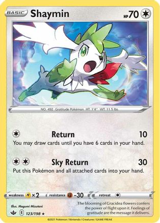 Shaymin 123/198  - Holofoil SWSH06 Chilling Reign - Holo Rare
