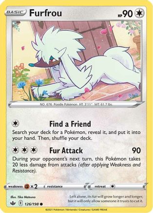 Furfrou 126/198  SWSH06 Chilling Reign - Common
