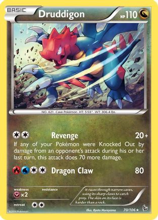 Druddigon (Flashfire) 070/106  Deck Exclusives - Rare