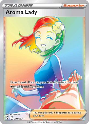 Aroma Lady (Secret) 221/203  - Holofoil SWSH07 Evolving Skies - Secret Rare