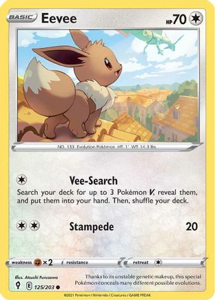 Eevee 125/203  SWSH07 Evolving Skies - Common