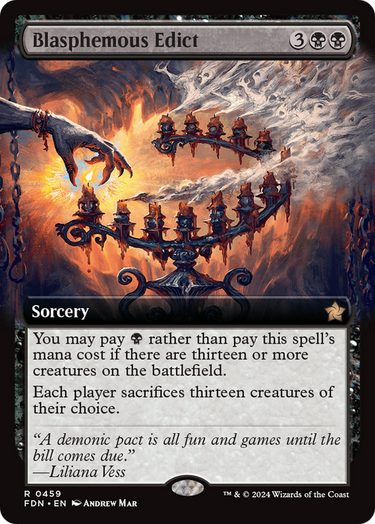 Blasphemous Edict (Extended Art) (FDN-459) - Foundations: (Extended Art) Foil