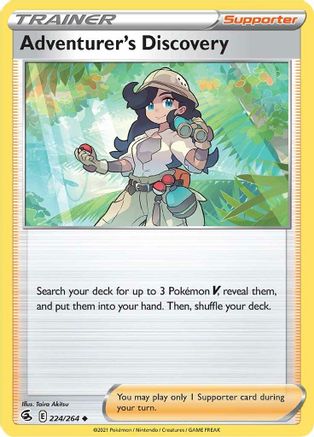 Adventurer's Discovery 224/264  SWSH08 Fusion Strike - Uncommon