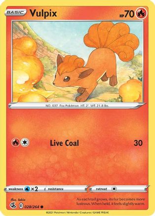 Vulpix (28) (28) 028/264  SWSH08 Fusion Strike - Common