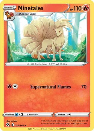 Ninetales (30) (30) 030/264  SWSH08 Fusion Strike - Uncommon