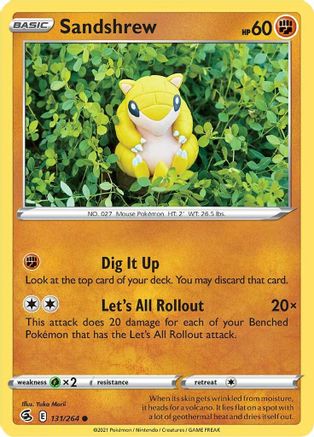Sandshrew 131/264  SWSH08 Fusion Strike - Common