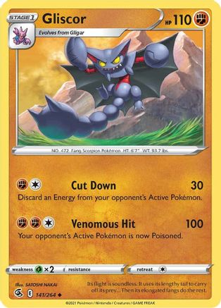 Gliscor 141/264  SWSH08 Fusion Strike - Uncommon