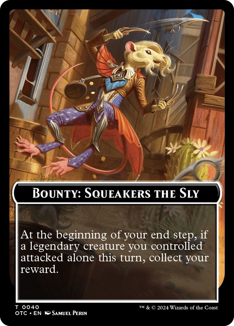Bounty: Squeakers the Sly // Wanted! (TOTC-040) - Outlaws of Thunder Junction Commander Tokens