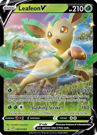 Leafeon V SWSH194  - Holofoil SWSH Sword & Shield Promo Cards - Promo