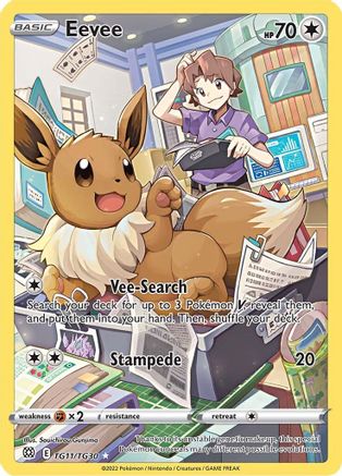 Eevee TG11/TG30  - Holofoil SWSH09 Brilliant Stars Trainer Gallery - Ultra Rare