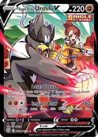 Single Strike Urshifu V TG18/TG30  - Holofoil SWSH09 Brilliant Stars Trainer Gallery - Ultra Rare