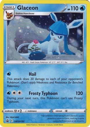 Glaceon SWSH192  - Holofoil SWSH Sword & Shield Promo Cards - Promo