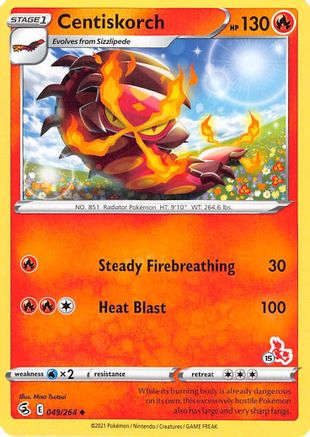 Centiskorch (#15 Cinderace Stamped) 049/264  Battle Academy 2022 - Promo