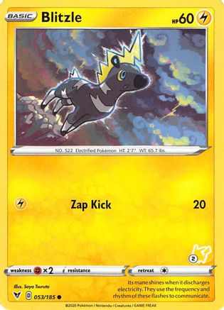 Blitzle (#2 Pikachu Stamped) 053/185  Battle Academy 2022 - Promo