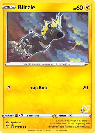 Blitzle (#55 Pikachu Stamped) 053/185  Battle Academy 2022 - Promo