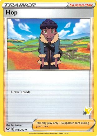 Hop (#33 Pikachu Stamped) 165/202  Battle Academy 2022 - Promo