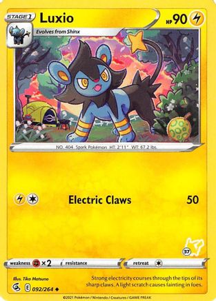 Luxio (#37 Pikachu Stamped) 092/264  Battle Academy 2022 - Promo
