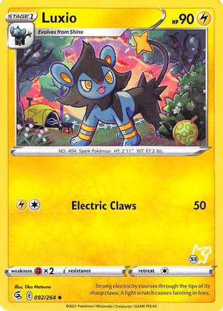 Luxio (#53 Pikachu Stamped) 092/264  Battle Academy 2022 - Promo