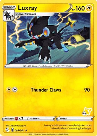 Luxray (#28 Pikachu Stamped) 093/264  Battle Academy 2022 - Promo