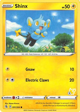Shinx (#6 Pikachu Stamped) 091/264  Battle Academy 2022 - Promo