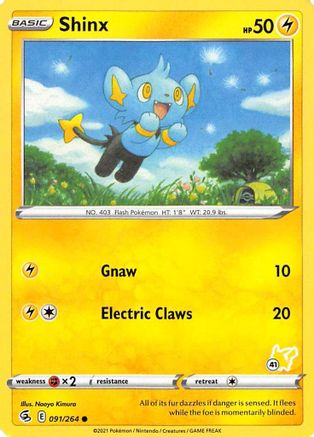 Shinx (#41 Pikachu Stamped) 091/264  Battle Academy 2022 - Promo
