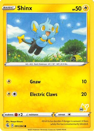 Shinx (#45 Pikachu Stamped) 091/264  Battle Academy 2022 - Promo