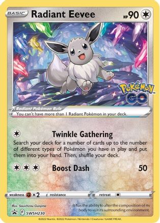 Radiant Eevee SWSH230  - Holofoil SWSH Sword & Shield Promo Cards - Promo