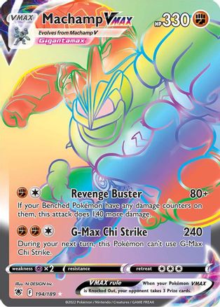 Machamp VMAX (Secret) 194/189  - Holofoil SWSH10 Astral Radiance - Secret Rare