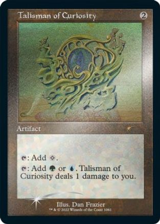 Talisman of Curiosity (Retro Frame) (Foil Etched) (SLD-1061) - Secret Lair Drop Series Foil