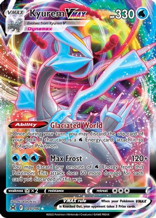 Kyurem VMAX 049/196  - Holofoil SWSH11 Lost Origin - Ultra Rare