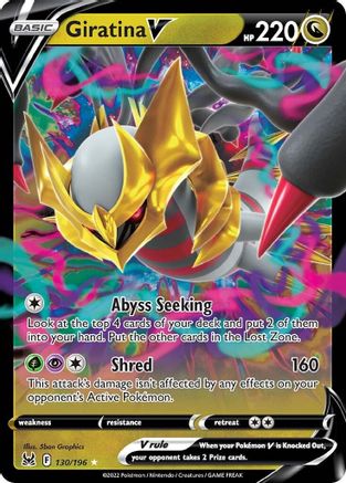 Giratina V 130/196  - Holofoil SWSH11 Lost Origin - Ultra Rare