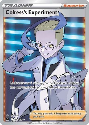 Colress's Experiment (Full Art) 190/196  - Holofoil SWSH11 Lost Origin - Ultra Rare
