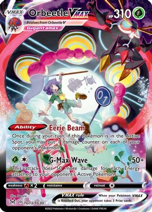 Orbeetle VMAX TG13/TG30  - Holofoil SWSH11 Lost Origin Trainer Gallery - Ultra Rare