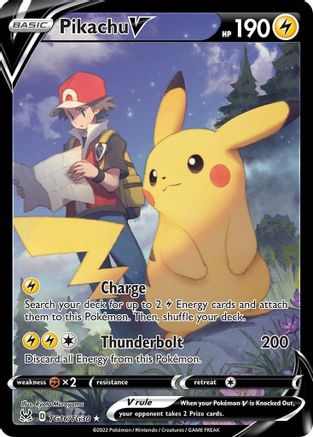 Pikachu V TG16/TG30  - Holofoil SWSH11 Lost Origin Trainer Gallery - Ultra Rare