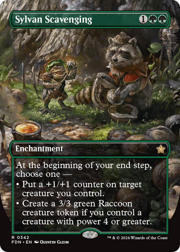 Sylvan Scavenging (Borderless) (FDN-342) - Foundations: (enchantment)