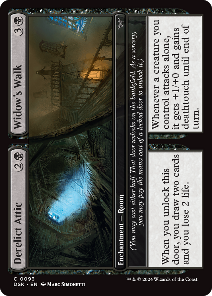 Derelict Attic // Widow's Walk (DSK-093) - Duskmourn: House of Horror Foil