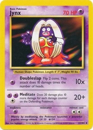 Jynx 031/102  Base Set - Uncommon