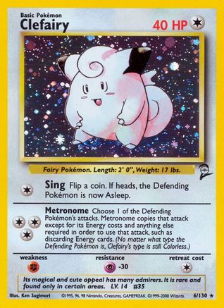 Clefairy 006/130  - Holofoil Base Set 2 - Holo Rare