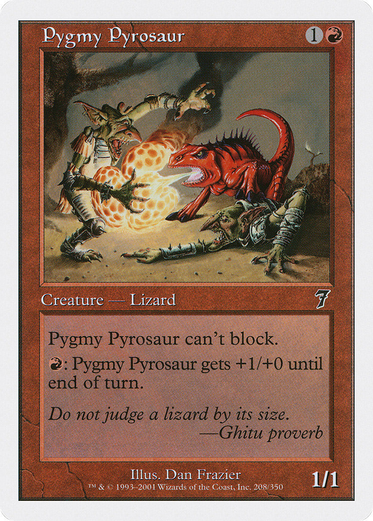 Pygmy Pyrosaur (7ED-208★) - 7th Edition Foil