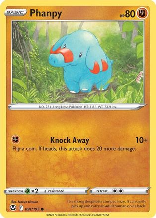 Phanpy 091/195  SWSH12 Silver Tempest - Common