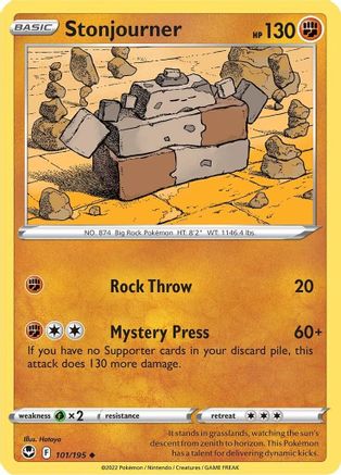 Stonjourner 101/195  SWSH12 Silver Tempest - Uncommon