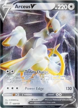 Arceus V (Metal Card) 122/172  - Holofoil Miscellaneous Cards & Products - Promo