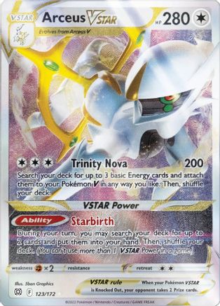 Arceus VSTAR (Metal Card) 123/172  - Holofoil Miscellaneous Cards & Products - Promo