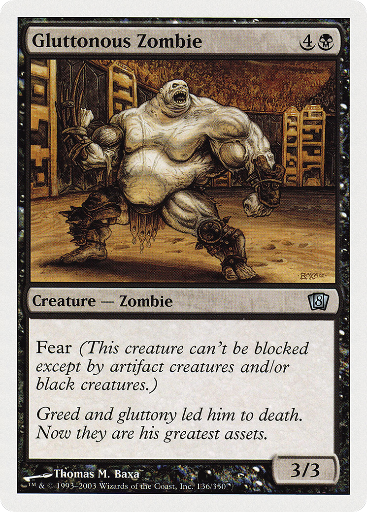 Gluttonous Zombie (8ED-136★) - 8th Edition Foil