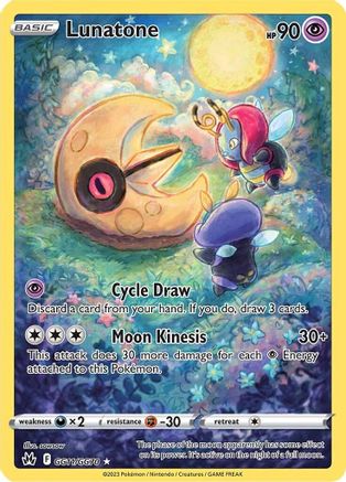 Lunatone GG11/GG70  - Holofoil Crown Zenith Galarian Gallery - Ultra Rare