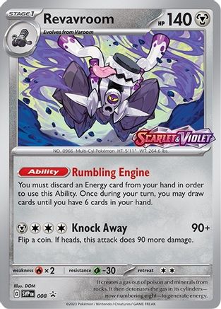 Revavroom (Prerelease) 008  - Holofoil SV Scarlet & Violet Promo Cards - Promo