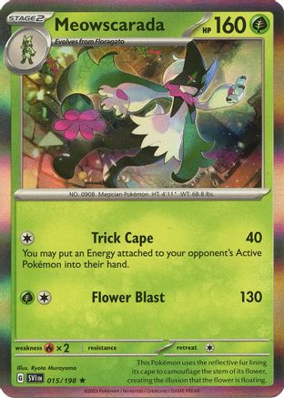 Meowscarada 015/198  - Holofoil SV01 Scarlet & Violet Base Set - Rare
