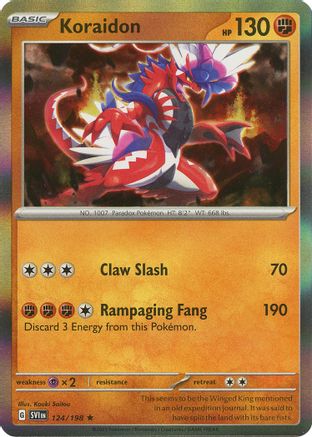 Koraidon 124/198  - Reverse Holofoil SV01 Scarlet & Violet Base Set - Rare