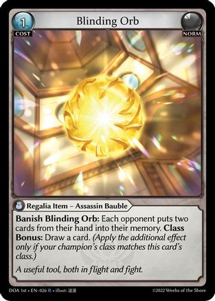 Blinding Orb (026) - Dawn of Ashes 1st Edition Foil