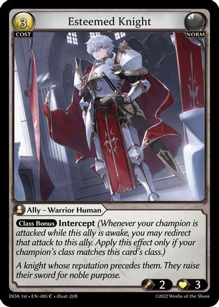 Esteemed Knight (085) - Dawn of Ashes 1st Edition Foil